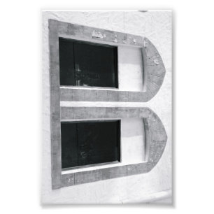 Fotografi av Alfabet Brev B5 svart och vit 4 x 6
