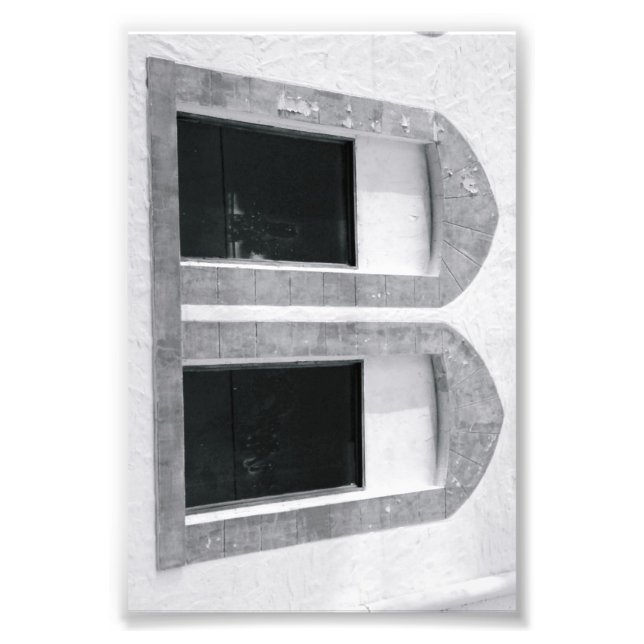 Fotografi av Alfabet Brev B5 svart och vit 4 x 6 (Framsidan)