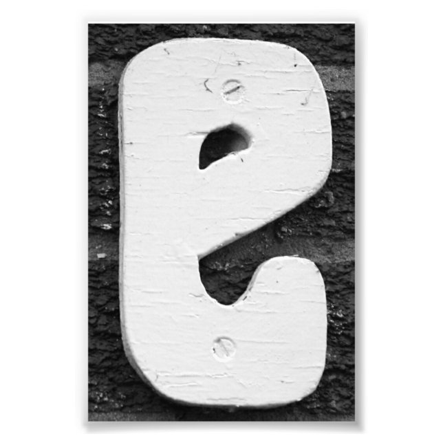 Fotografi av Alfabet Brev E10, svart och vit 4 x 6 (Framsidan)