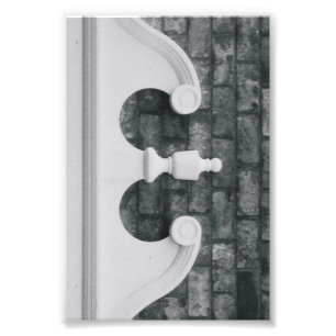 Fotografi av Alfabet Brev E6, svart och vit 4 x 6