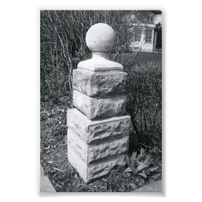 Fotografi av Alfabet Brev I8 Black and White 4x6 (Framsidan)