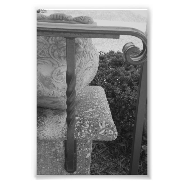 Fotografi av Alfabet Brev T1 Black and White 4x6 (Framsidan)