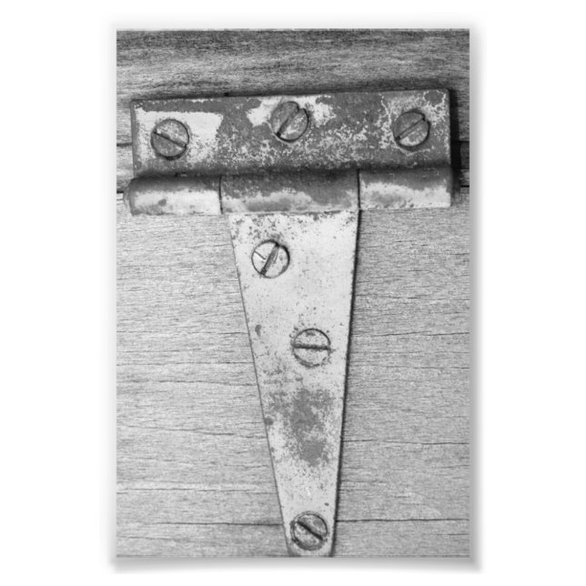 Fotografi av Alfabet Brev T5, svart och vit 4 x 6 (Framsidan)