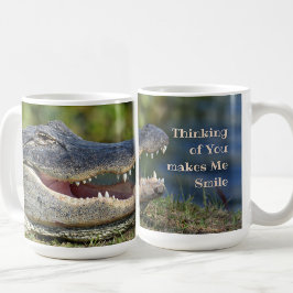 Fotografi av alligator Smiling Grinning Gator Kaffemugg