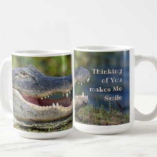 Fotografi av alligator Smiling Grinning Gator Kaffemugg