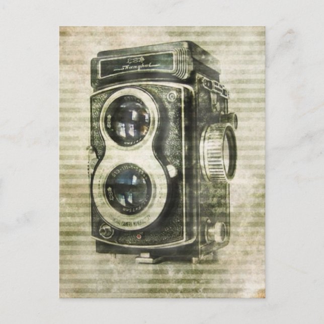 fotografi av ångkruka Vintage Kamera Vykort (Framsida)