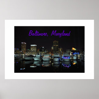 Fotografi av Baltimore Skyline Poster