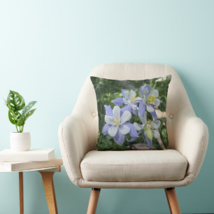 Fotografi av Blommigten Blue Columbine Kudde