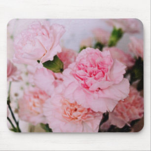 Fotografi av blommor från rosa vintage stil musmatta