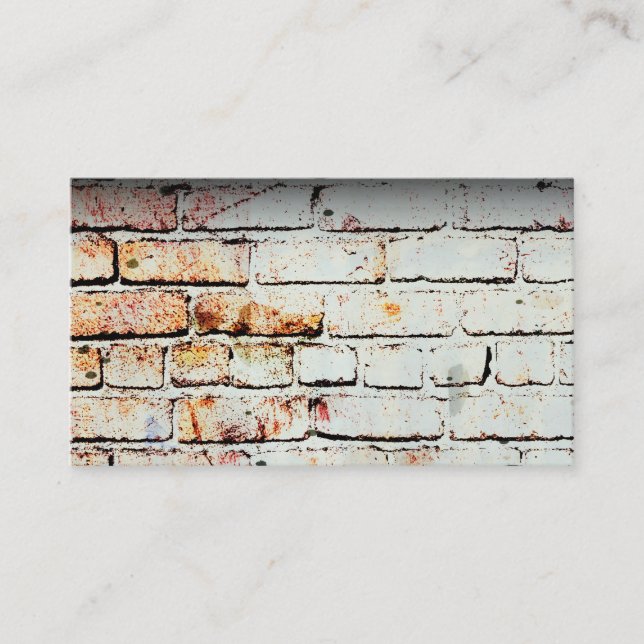 fotografi av brickvägg för visitkortsmall visitkort (Framsida)