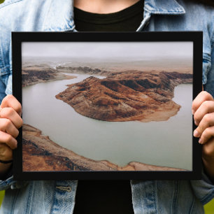 Fotografi av Canyon- och floddronbilder. Bergsklip Poster