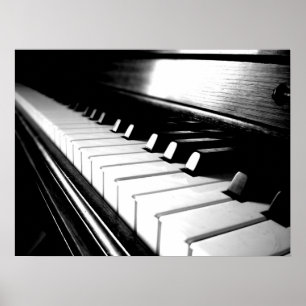 Fotografi av Classy Black & White Piano Poster