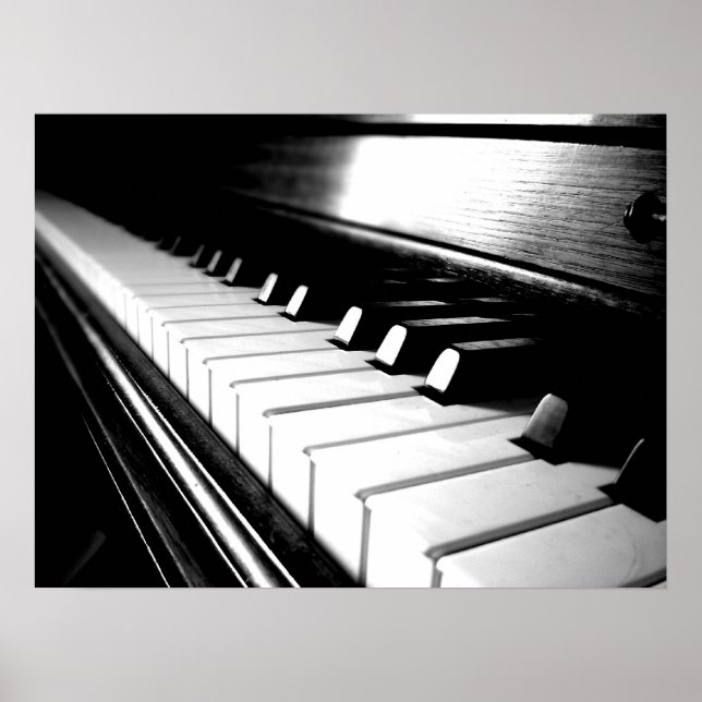Fotografi av Classy Black & White Piano Poster (Framsidan)