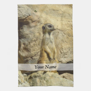 Fotografi av Cute meerkat Kökshandduk