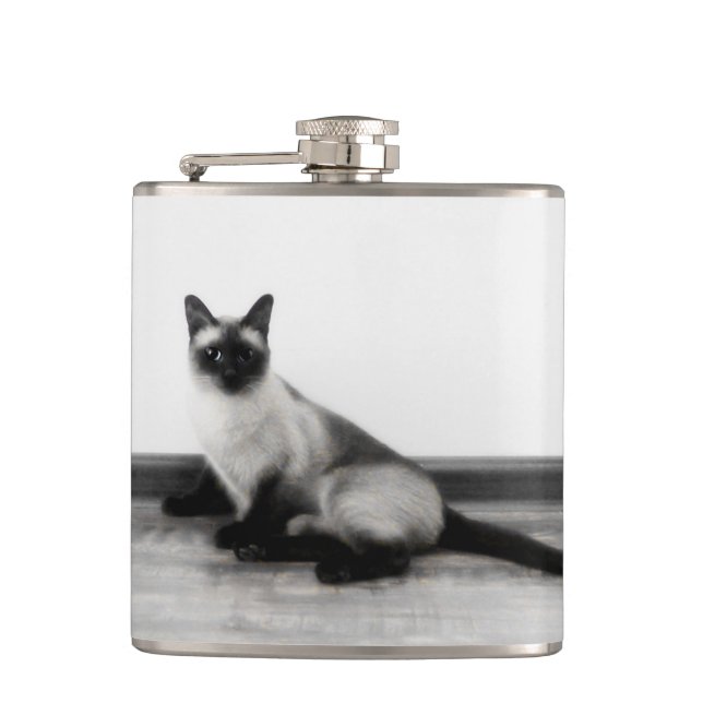 Fotografi av CUTE Siamese Cat Porträtt Fickplunta (Framsidan)