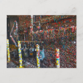 Fotografi av den ökända Seattle-gum-väggen Vykort