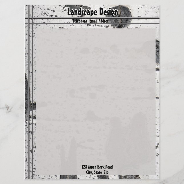 Fotografi av den räta barken från Struktur, vit As Brevhuvud (Framsida)