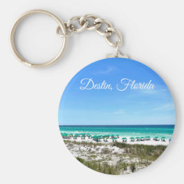 Fotografi av Destin Florida Kusten Beach Umbrellas Nyckelring