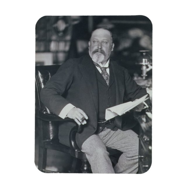 Fotografi av Edward VII i porträtt (1841-1910) (b/ Magnet (Vertikal)