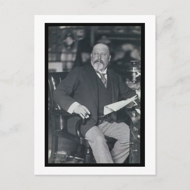 Fotografi av Edward VII i porträtt (1841-1910) (b/ Vykort (Framsida)