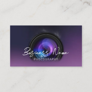 Fotografi av elegant Lila Fotografi av kameror Visitkort