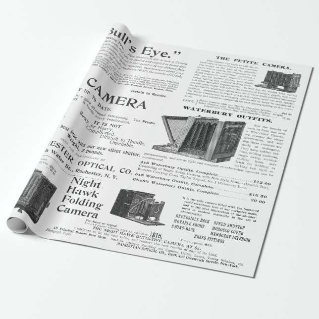 Fotografi av Fabulous Antique Camera Photografiher Presentpapper (Utrullad)