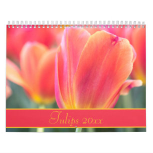 Fotografi av färgstarka tulpaner kalender