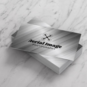 Fotografi av flygdram Professionell Metall Visitkort