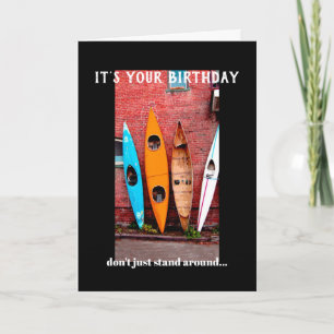 Fotografi av födelsedagskort humor kayaks kort
