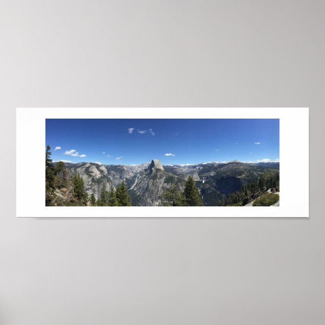 Fotografi av glasacier Point Yosemite Färg Poster (Framsidan)