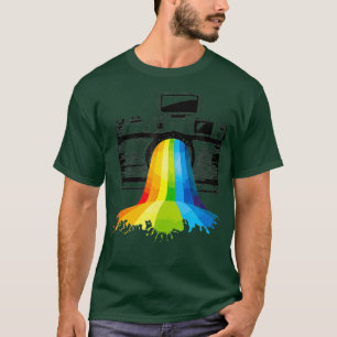 Fotografi av grafik kamera - regnbågsfotograf t shirt