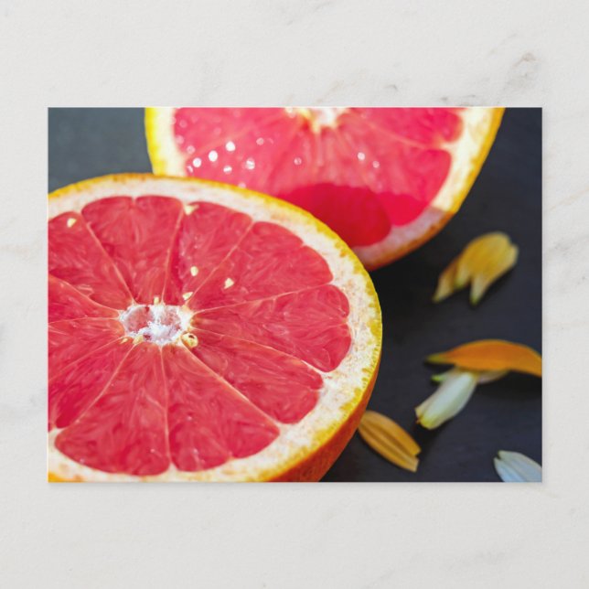 Fotografi av grapefruktfrukt vykort (Framsida)