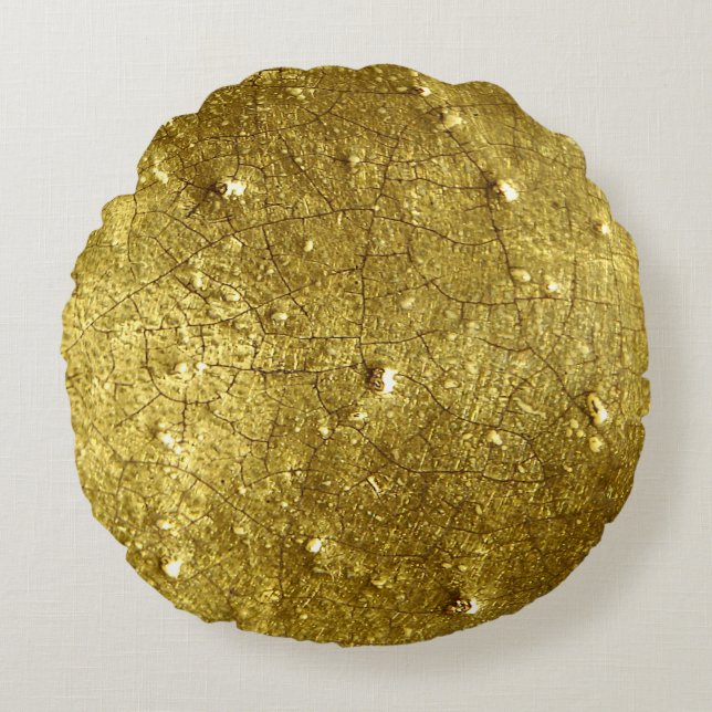 Fotografi av Guld-sten Rund Kudde (Framsidan)