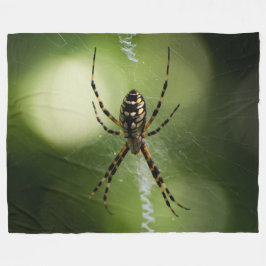 Fotografi av guldträdgårdsspindel Fleece Blanket