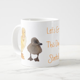 Fotografi av Gult och Grått Ducklings Jumbo Mugg
