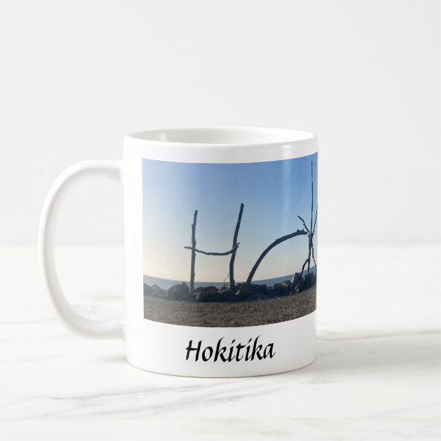 Fotografi av hokitika-drivträstrand kaffemugg (Vänster)