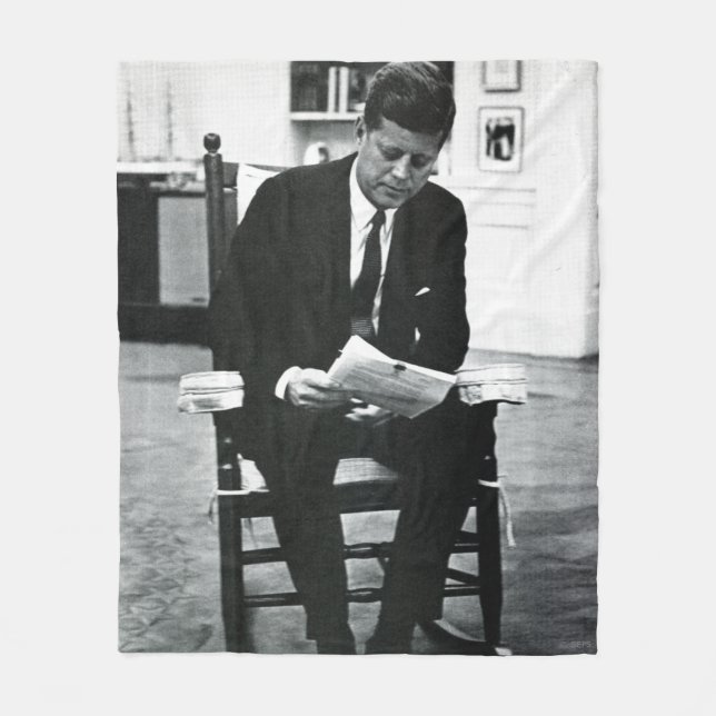 Fotografi av John F. Kennedy 2 Fleecefilt (Framsidan)