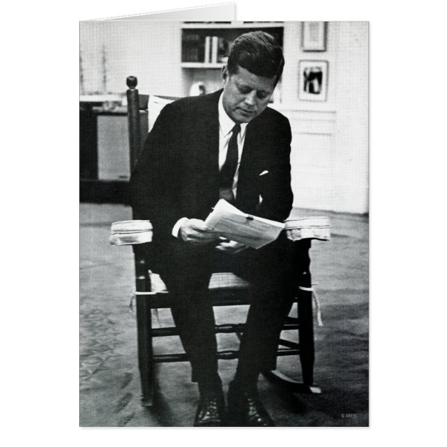 Fotografi av John F. Kennedy 2 Hälsningskort (Framsidan)