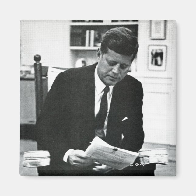 Fotografi av John F. Kennedy 2 Magnet (Framsidan)