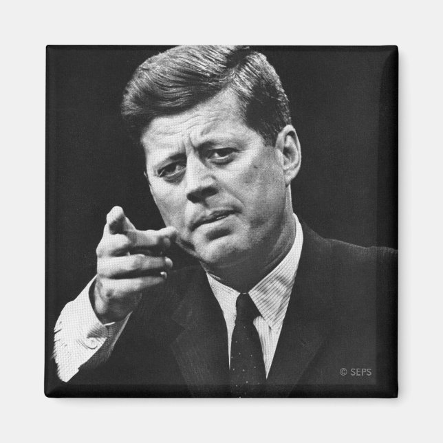 Fotografi av John F. Kennedy 3 Magnet (Framsidan)
