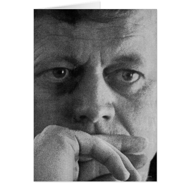 Fotografi av John F. Kennedy Hälsningskort (Framsidan)