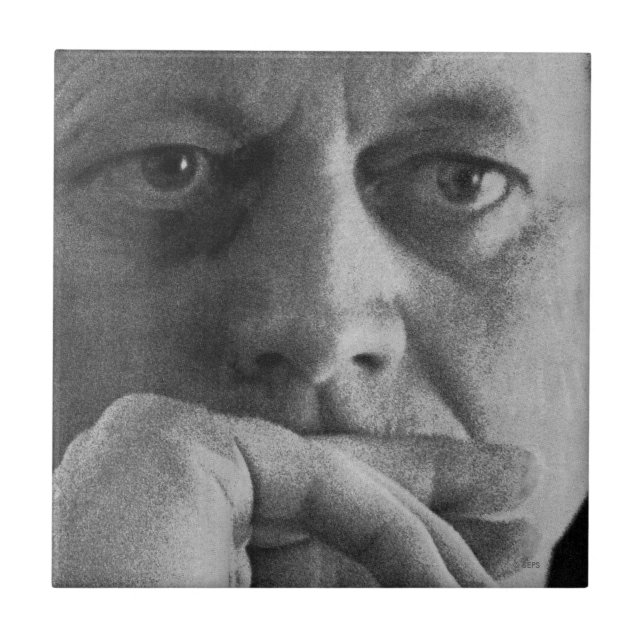 Fotografi av John F. Kennedy Kakelplatta (Framsidan)