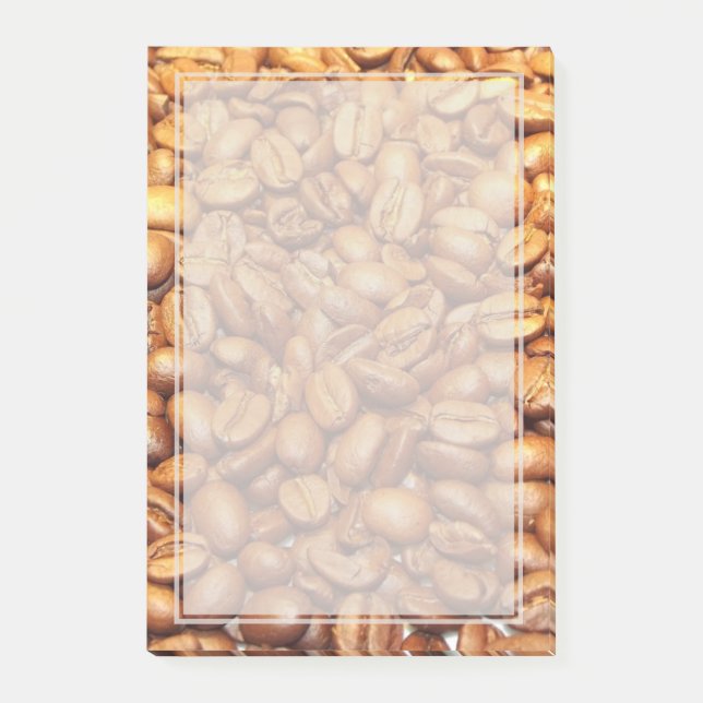 Fotografi av kaffebönor post-it block (Framsida)