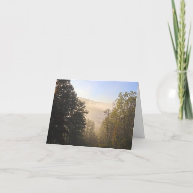 Fotografi av konstform för Meadow och Mountain Anteckningskort (Framsida)