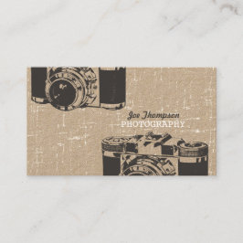 Fotografi av Kraft Vintage Grunge Camera Photograp Visitkort