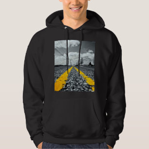 Fotografi av Kreativet gult Asphalt Highway Road Hoodie