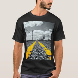 Fotografi av Kreativet gult Asphalt Highway Road T Shirt