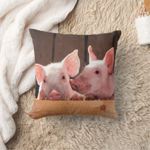 Fotografi av kute Rosa Piglets Animal Photographic Kudde