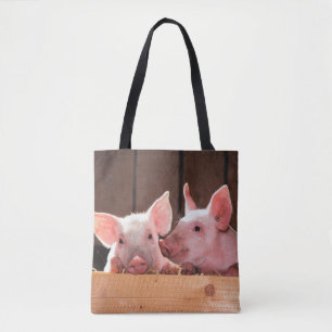 Fotografi av kute Rosa Piglets Animal Photographic Tygkasse