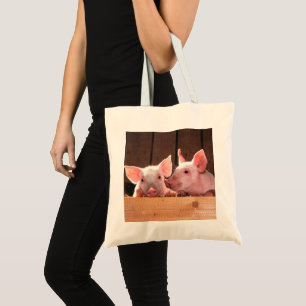 Fotografi av kute Rosa Piglets Animal Photographic Tygkasse